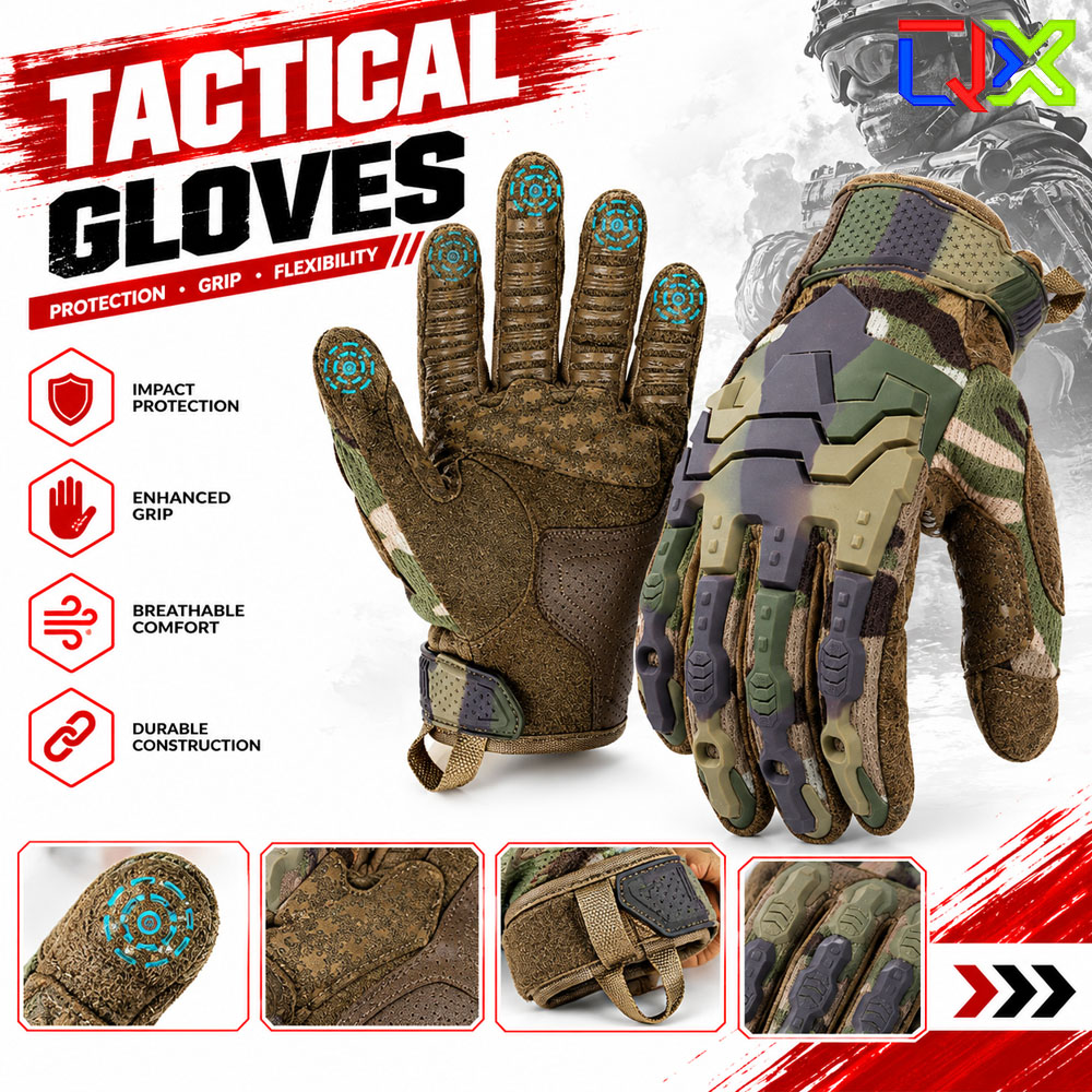 Work Glove Impact - Guanti tattici QX con funzionalità touchscreen,